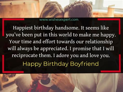 birthday wishes for a man you are dating